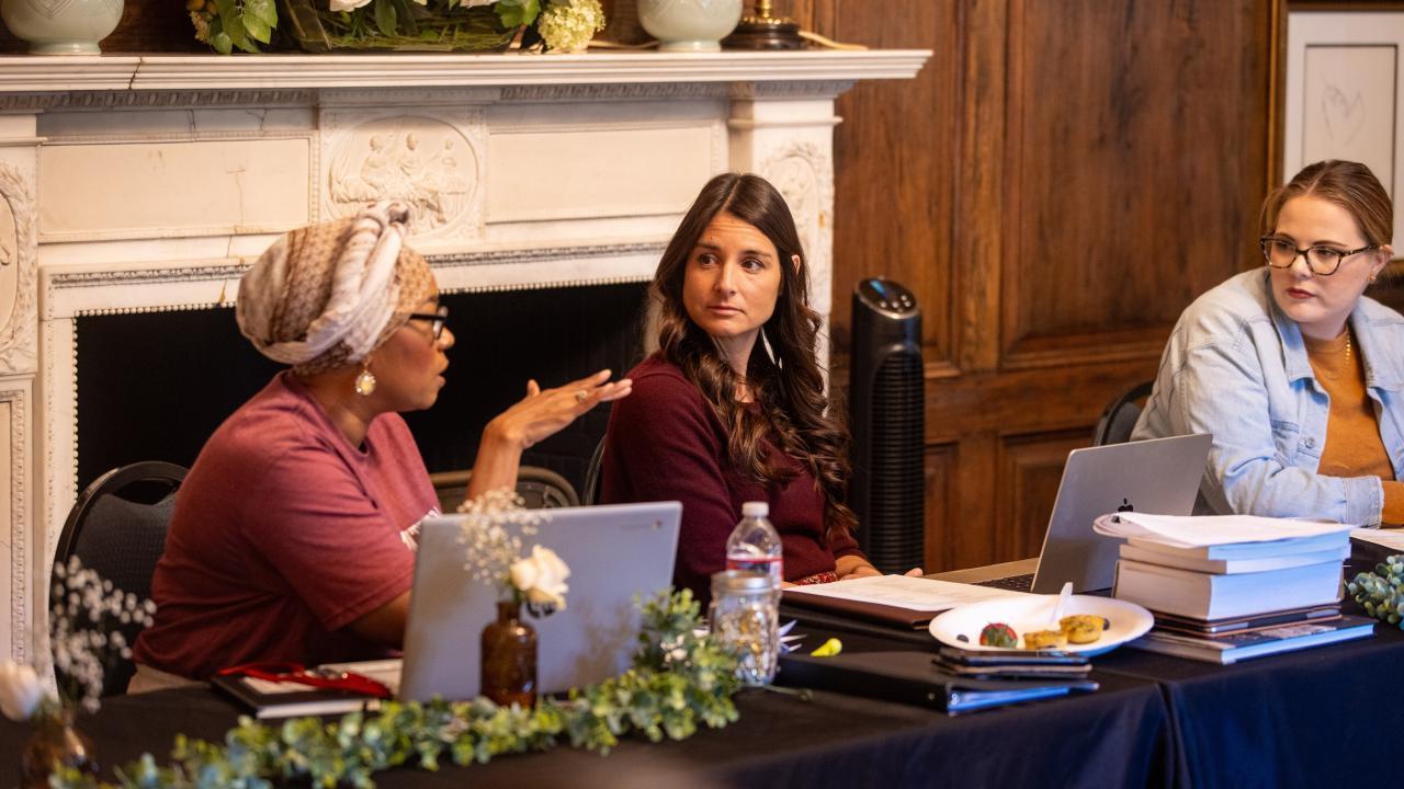 women talking together